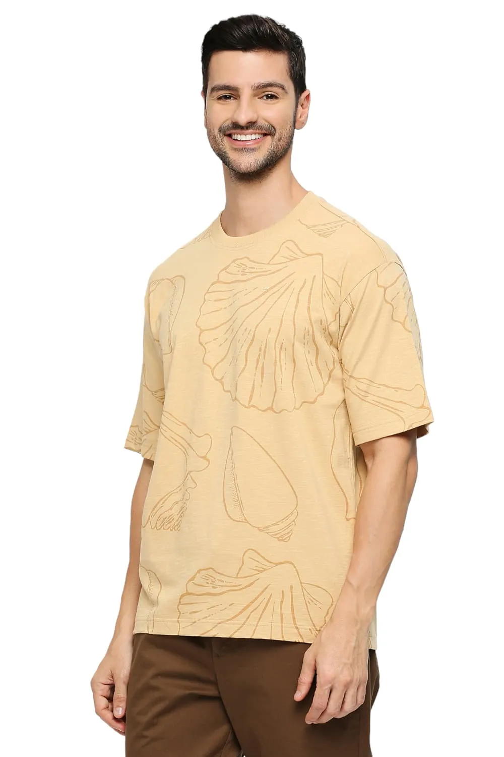 Relaxed Fit Cotton Printed Crew T-shirts