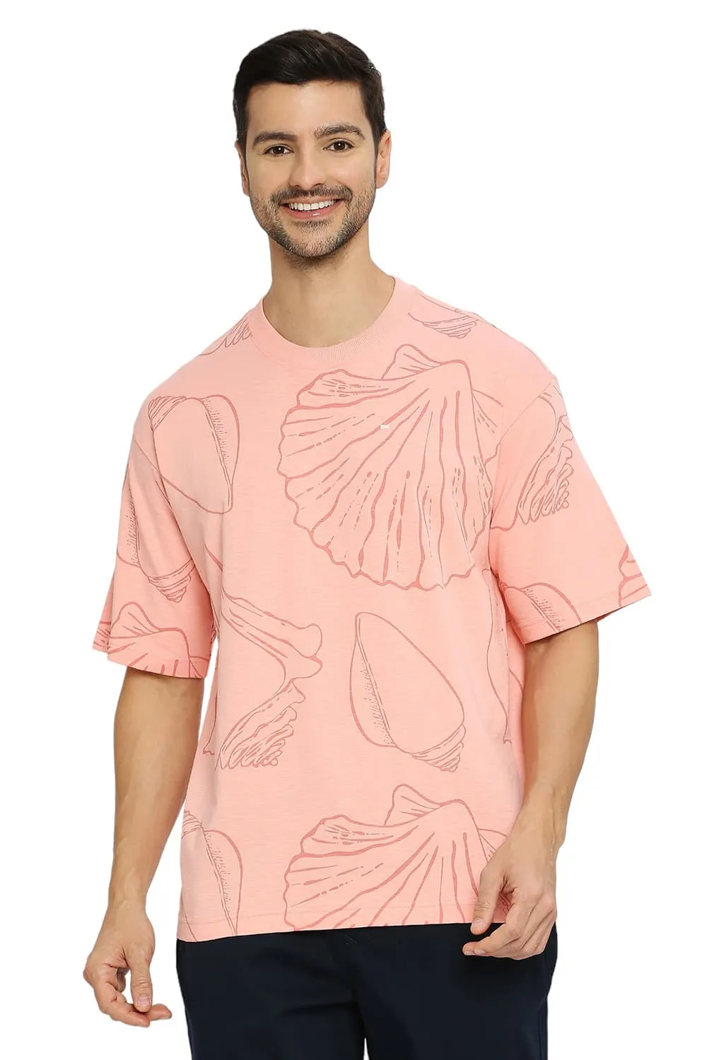 Relaxed Fit Cotton Printed Crew T-shirts