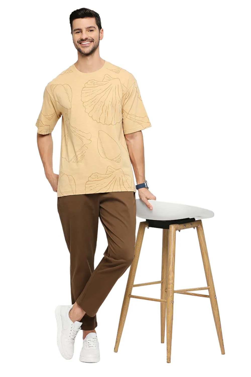 Relaxed Fit Cotton Printed Crew T-shirts