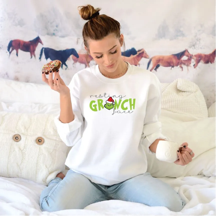 Resting Grinch Face Sweatshirt