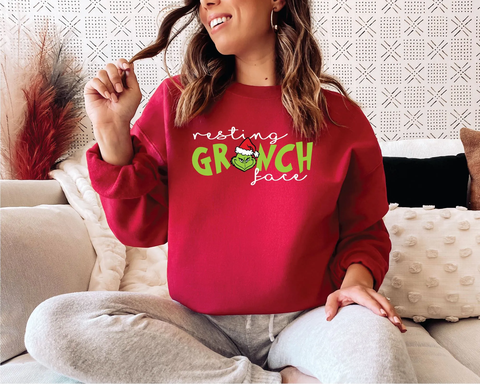 Resting Grinch Face Sweatshirt