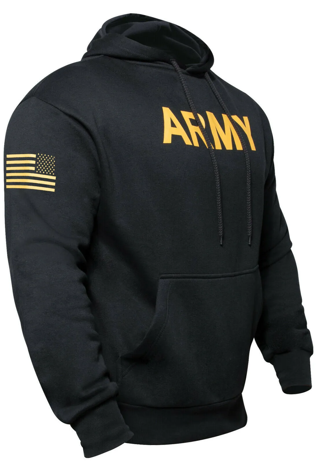 Rothco Army Printed Pullover Hoodie - Black