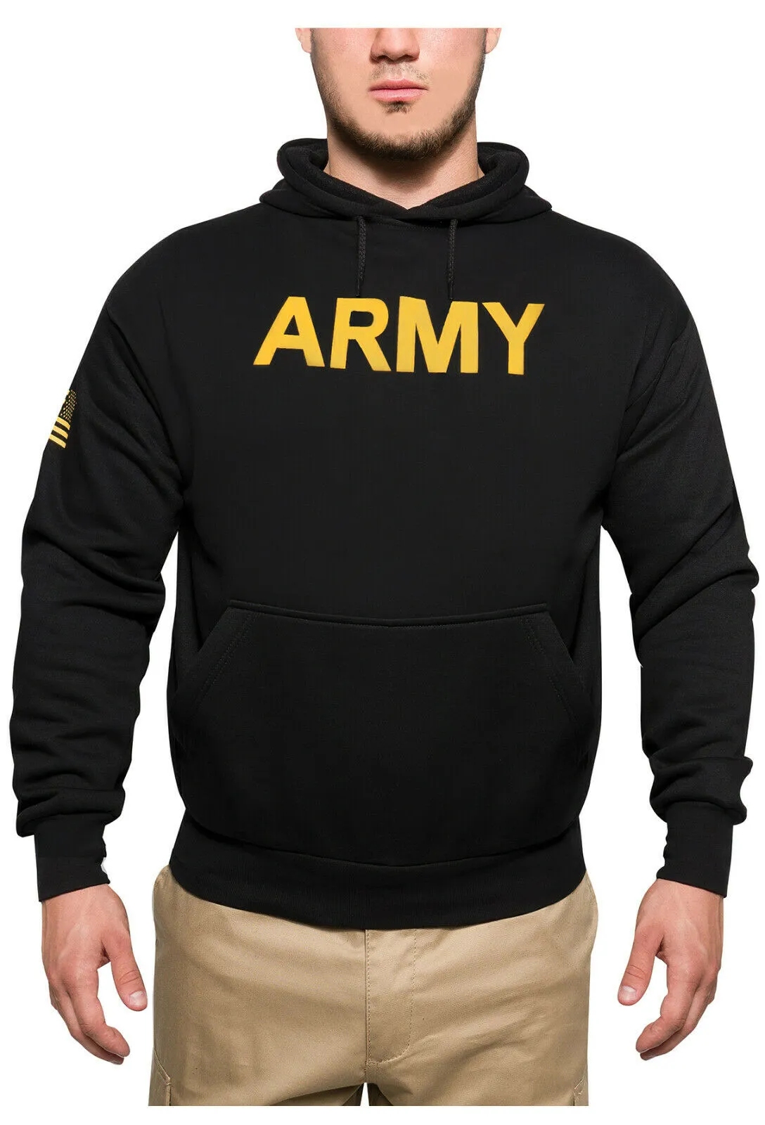 Rothco Army Printed Pullover Hoodie - Black