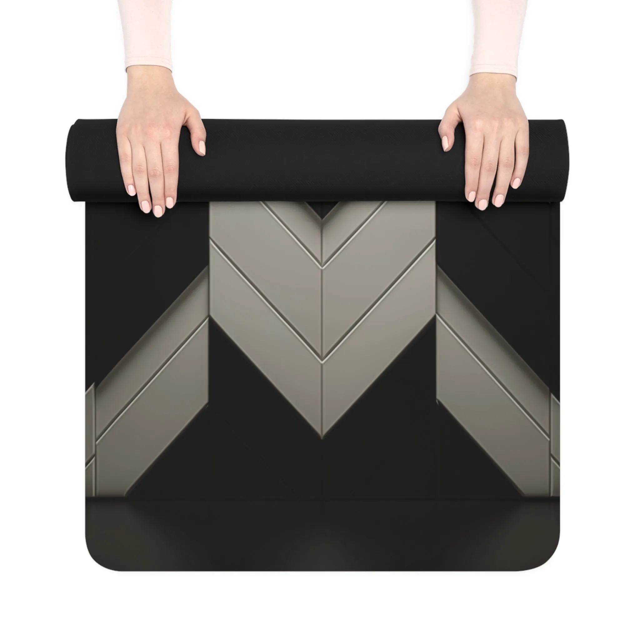 Rubber Yoga Mat- Chevrons for Aphrodite