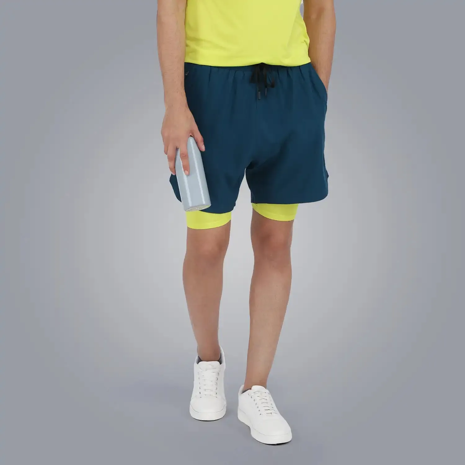 Running Spandex Shorts With Inner Tights - Men