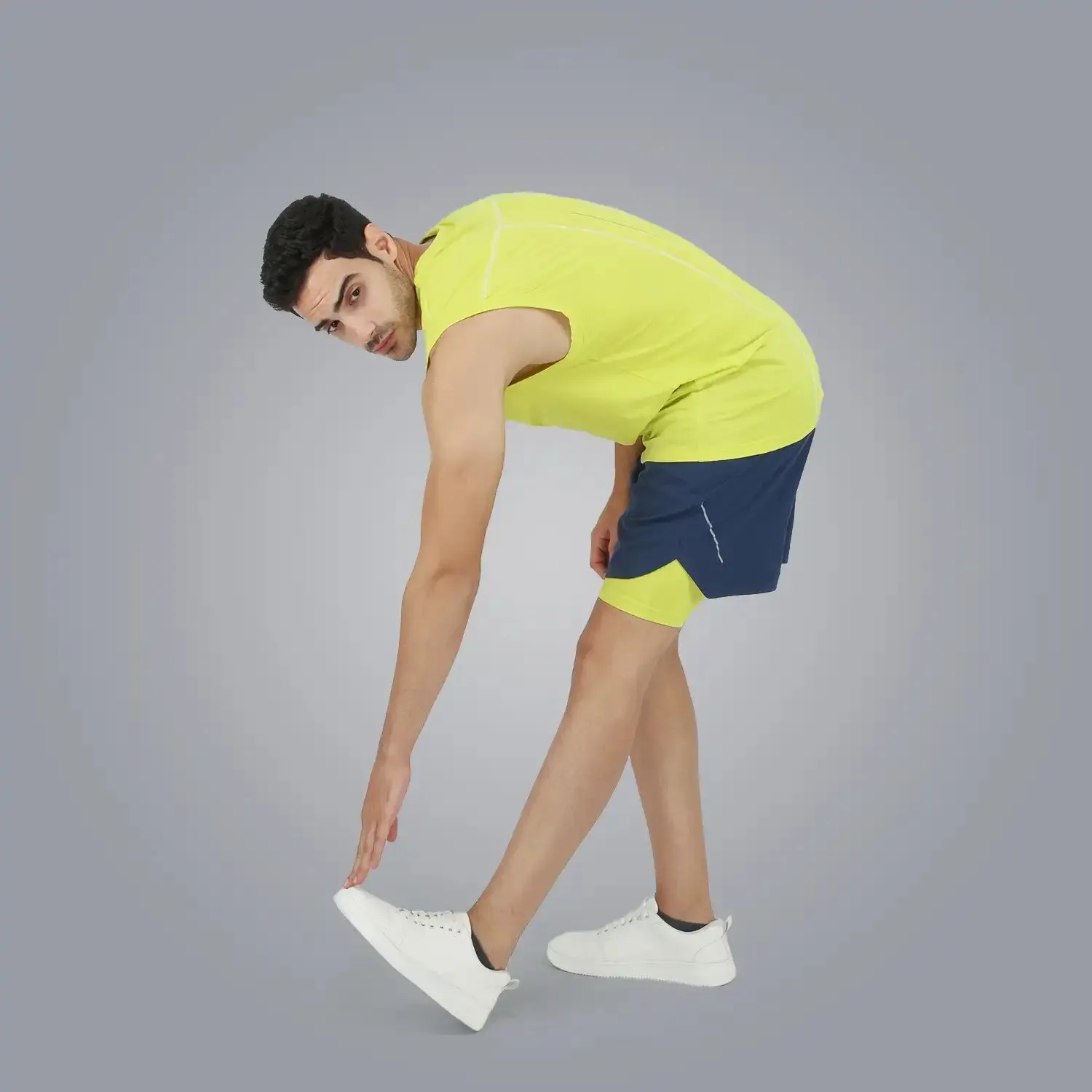 Running Spandex Shorts With Inner Tights - Men