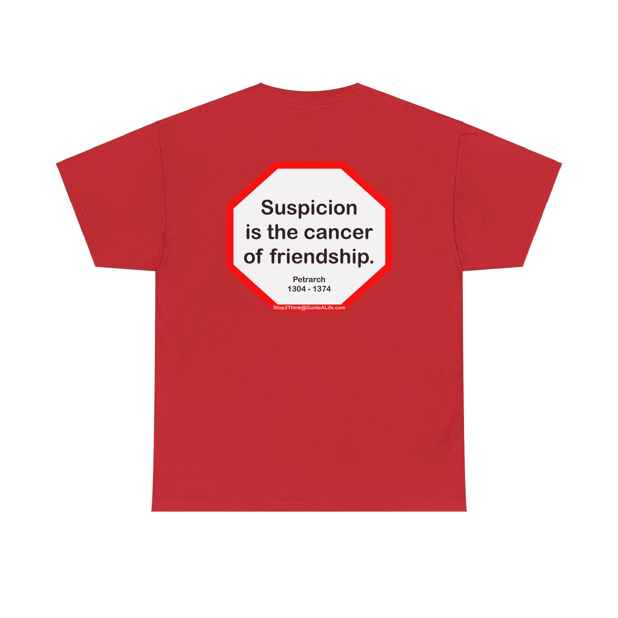 s2t- Suspicion is the cancer of friendship.  -  Petrarch  1304 - 1374
