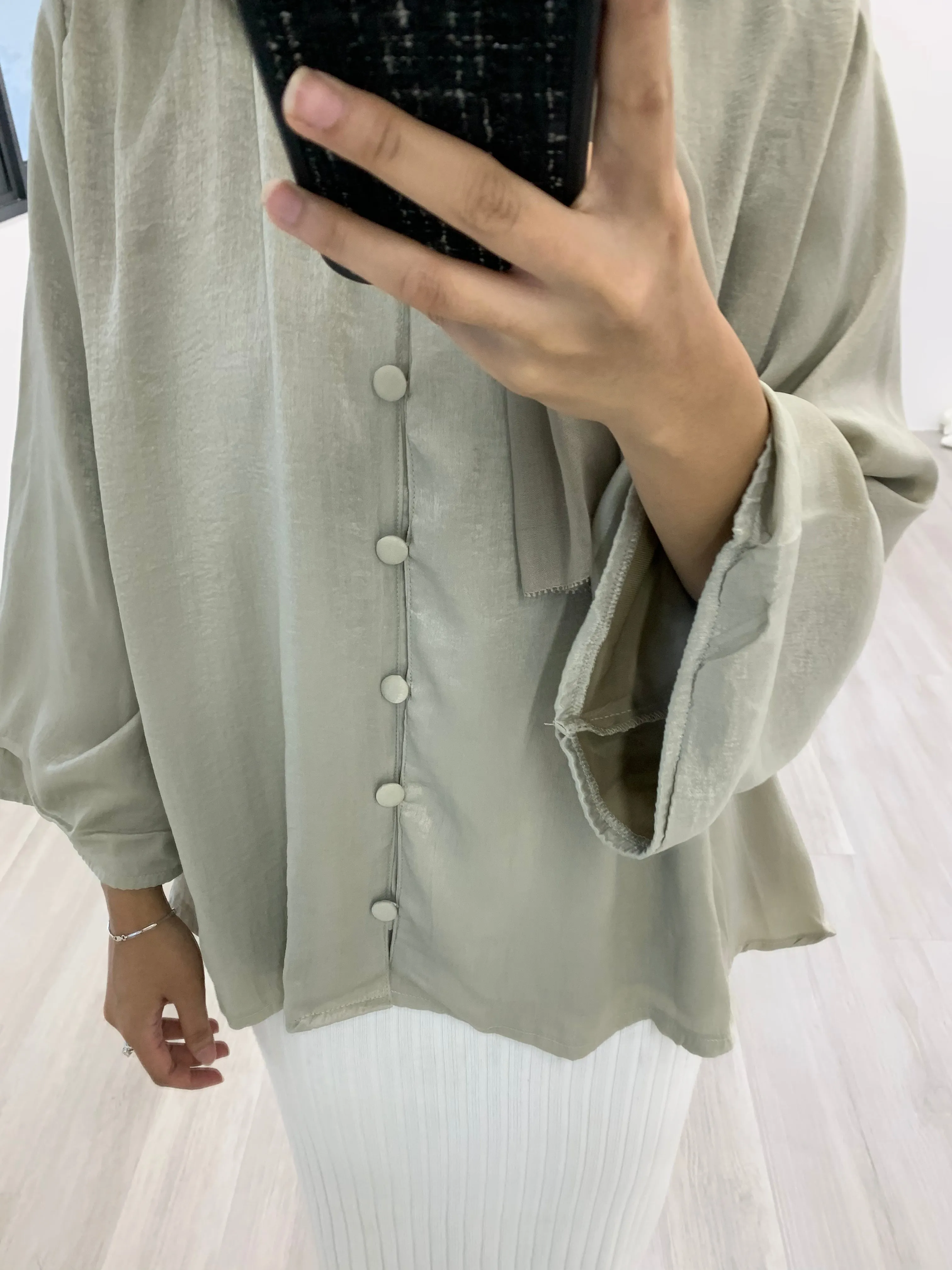 Safiya Crinkle Satin Top SCST