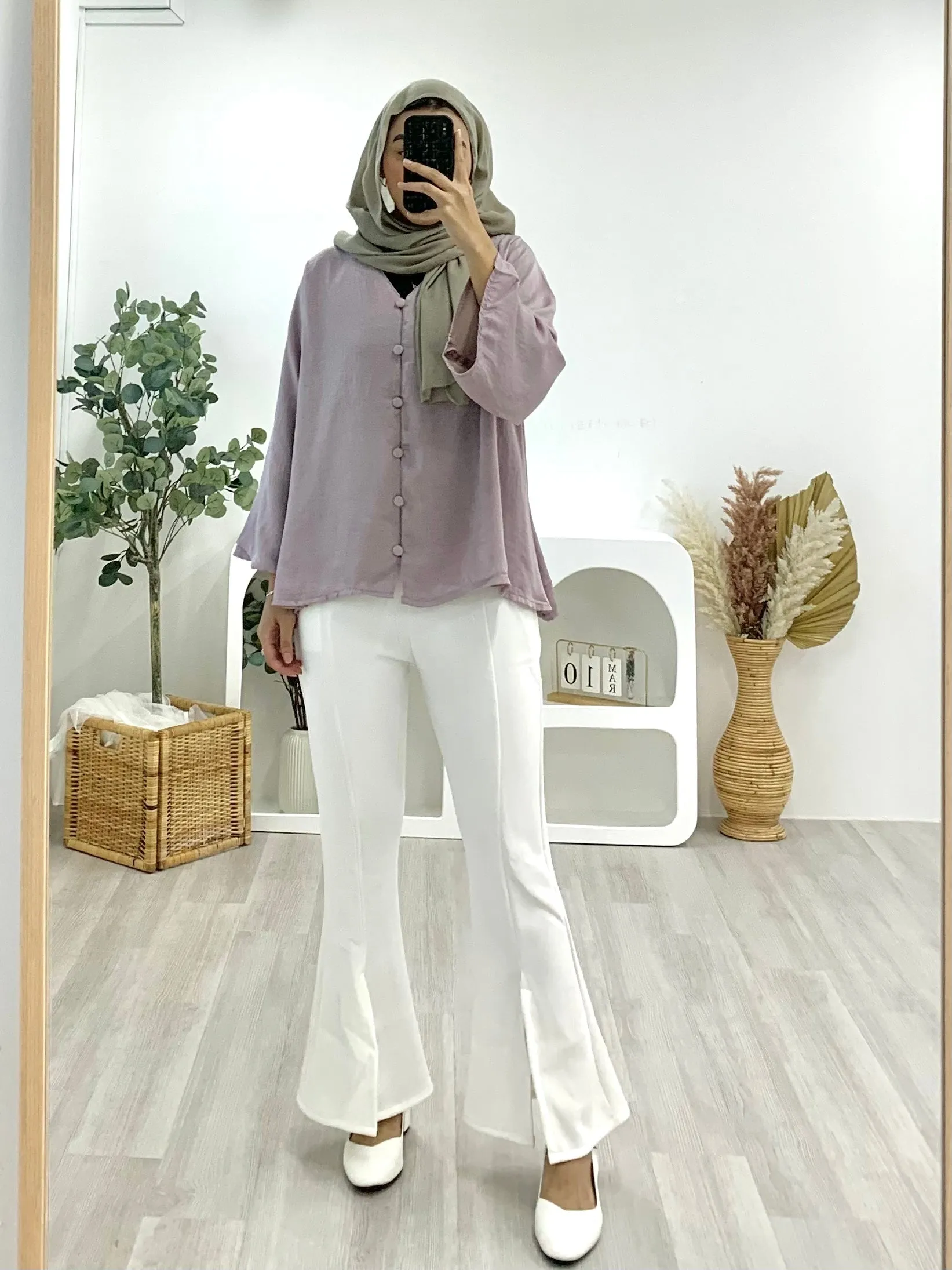 Safiya Crinkle Satin Top SCST