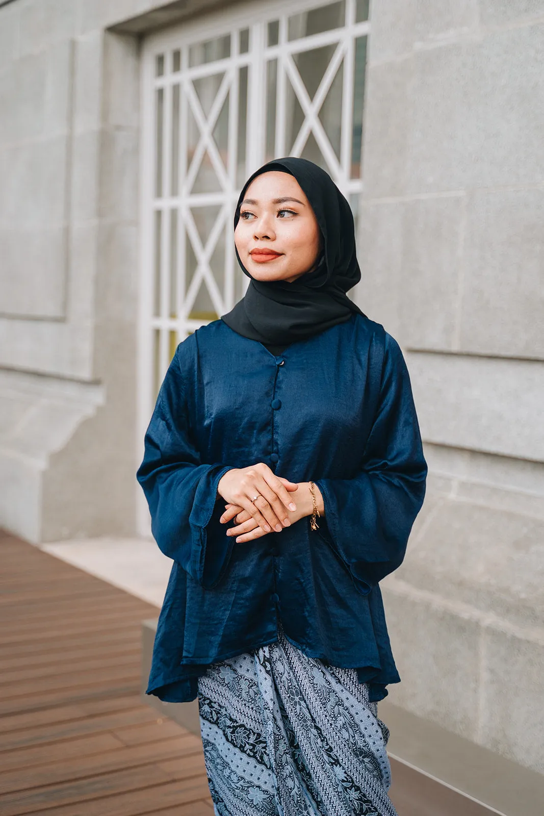 Safiya Crinkle Satin Top SCST