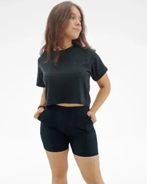 SALE OUTLET Short Negro Sport con bolsillos