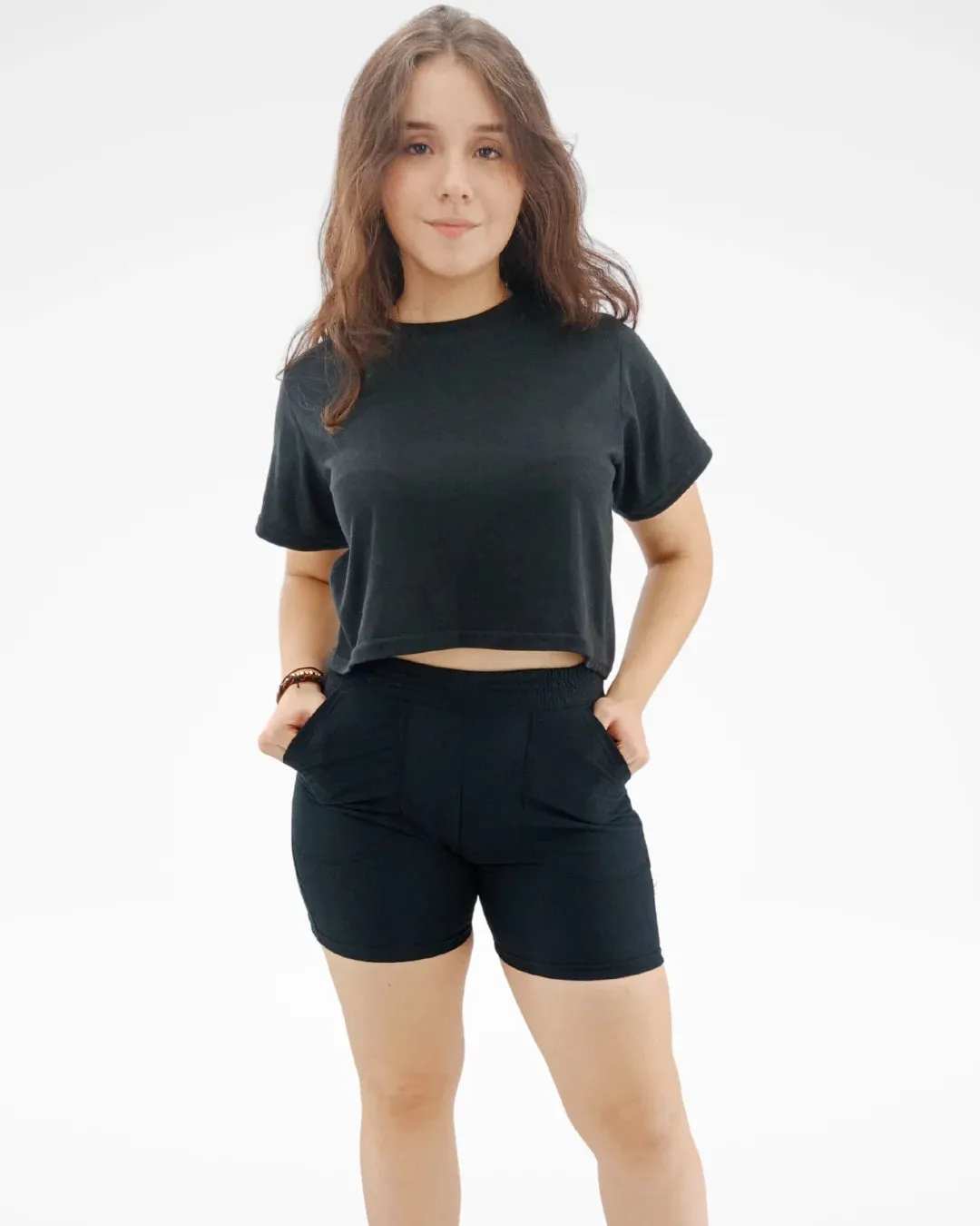 SALE OUTLET Short Negro Sport con bolsillos