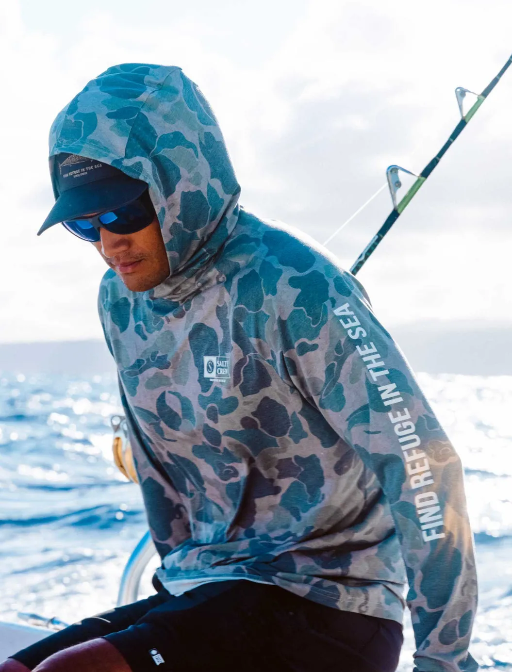 Salty Crew - Mariner Lite UV Sunshirt Hoodie - Sand Camo