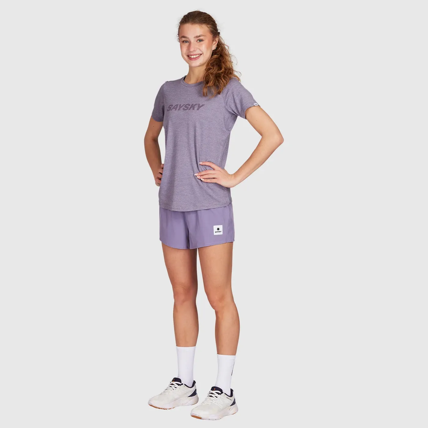 SAYSKY Women's Pace Logo Tee Purple