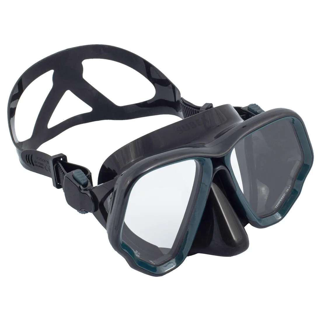 Scuba mask - 500 Dual BlackGrey
