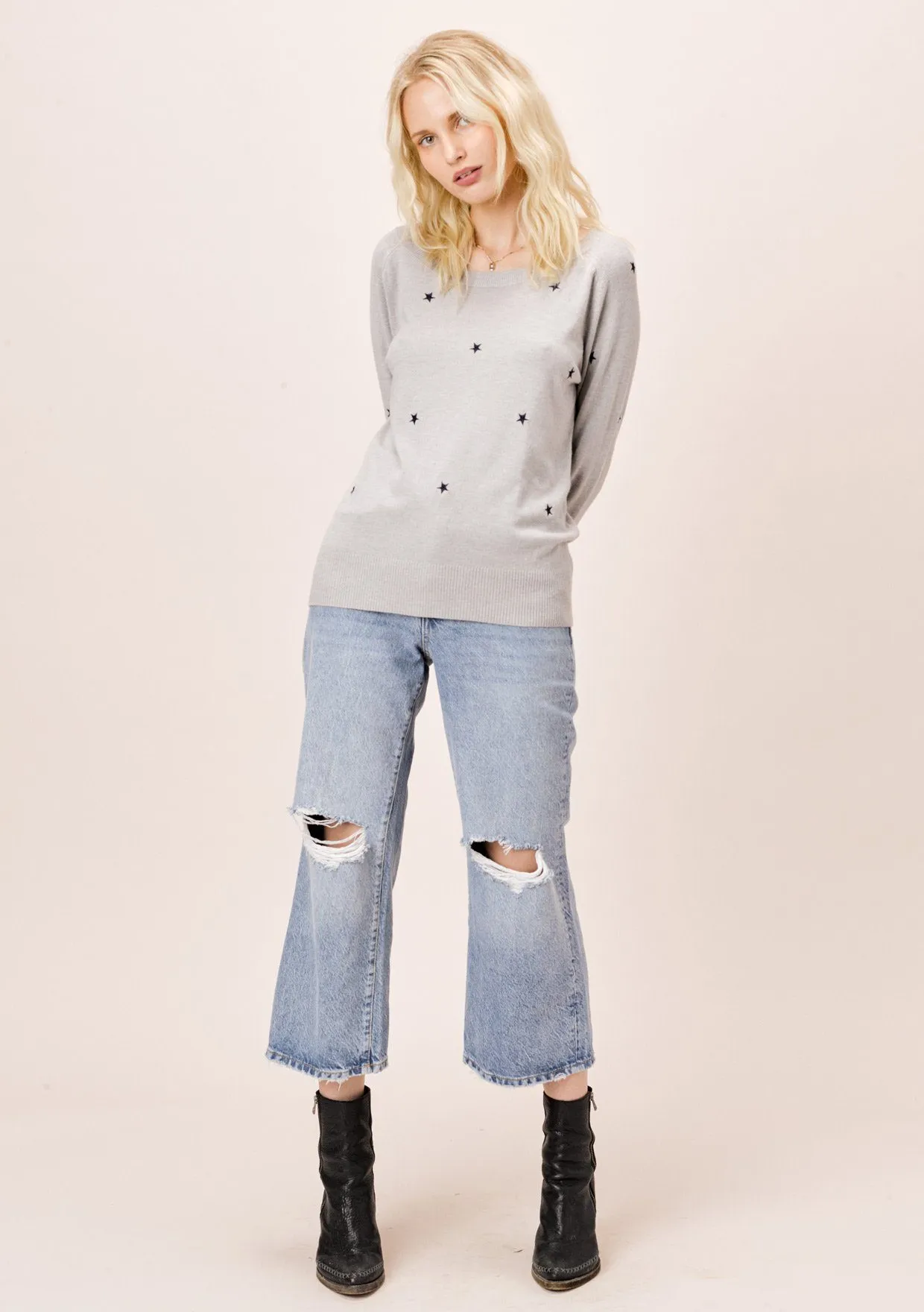 Seeing Stars Embroidered Sweater