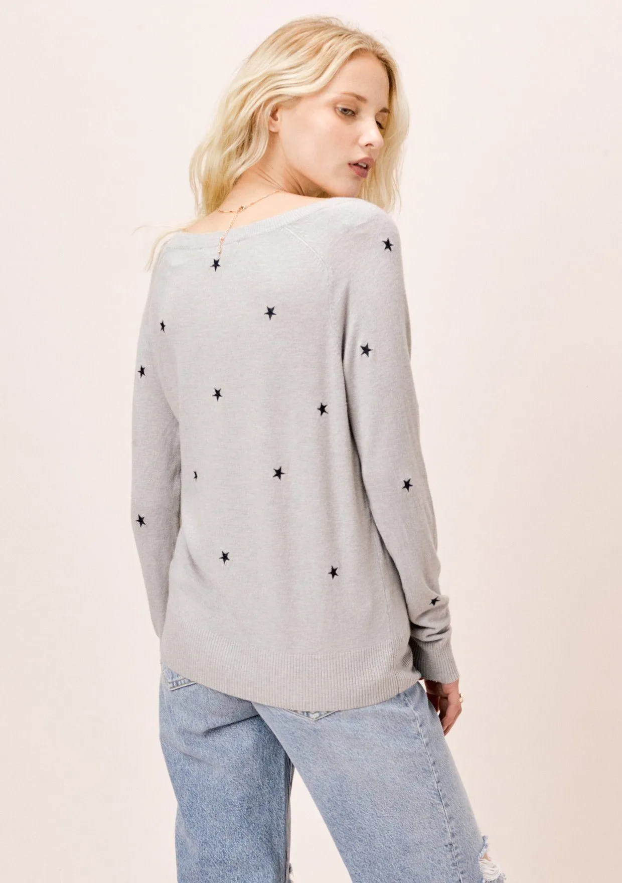 Seeing Stars Embroidered Sweater