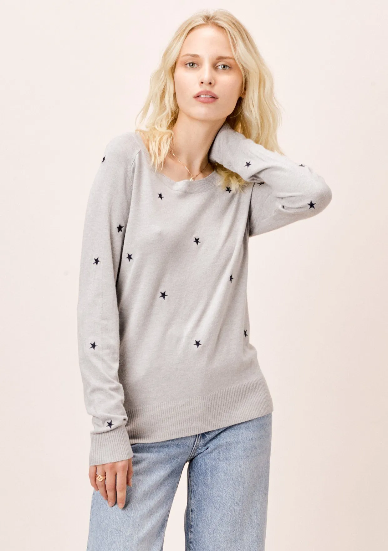Seeing Stars Embroidered Sweater