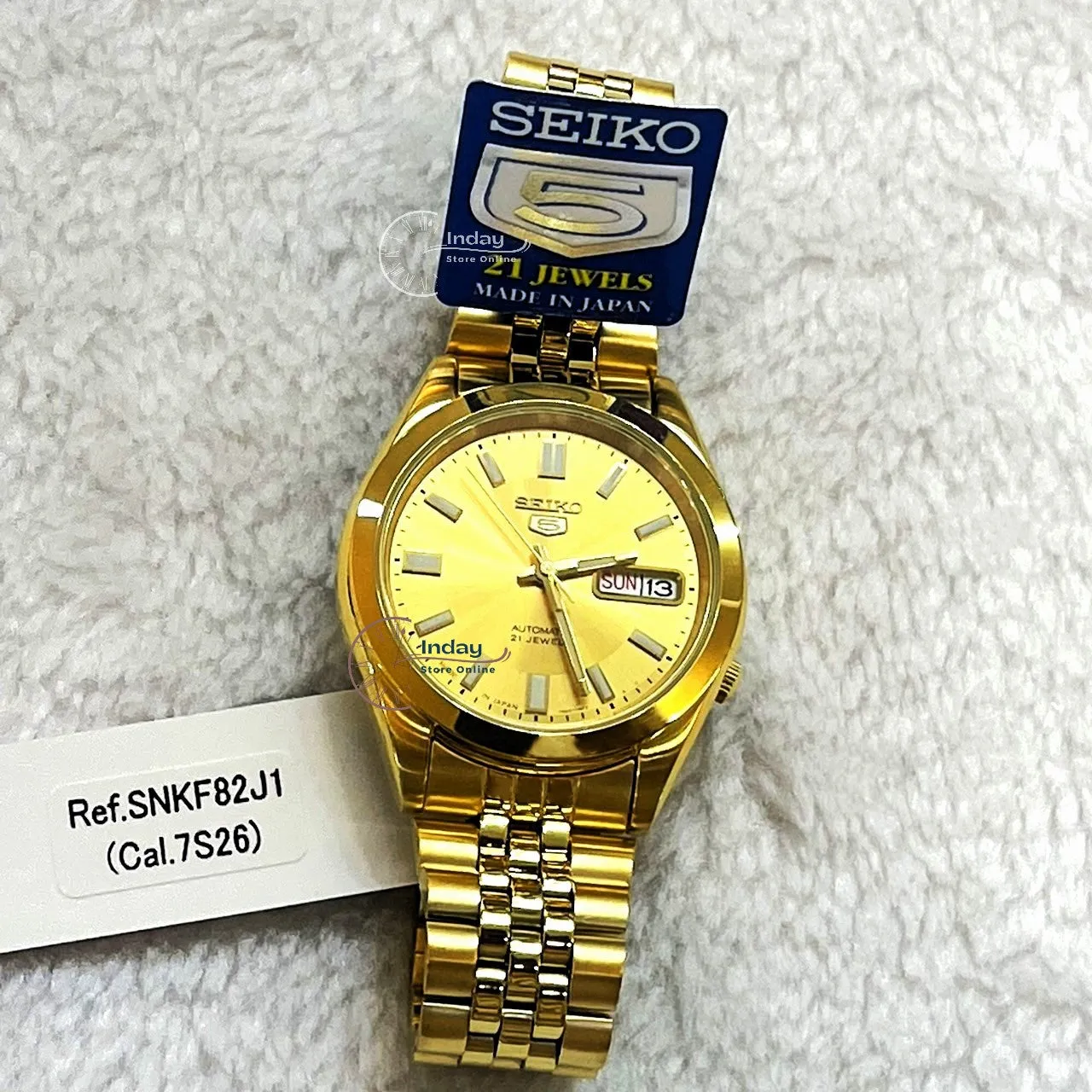 Seiko Automatic Men's Watch SNKF82J1 Stainless Steel Luminous Hands and Markers