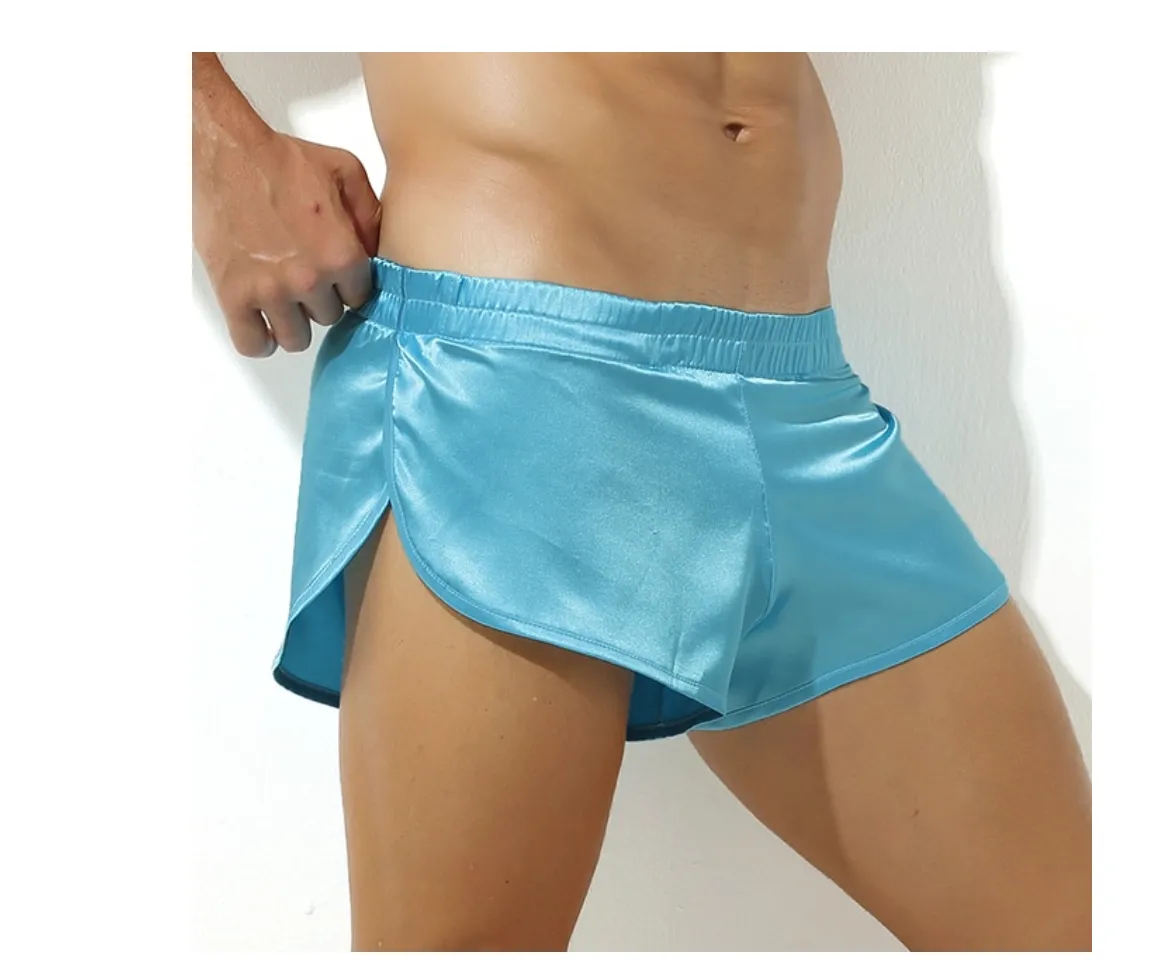 Sexy Puti-Short de elegante y lujosa tela Satinada Lounge Casa Gym Wear