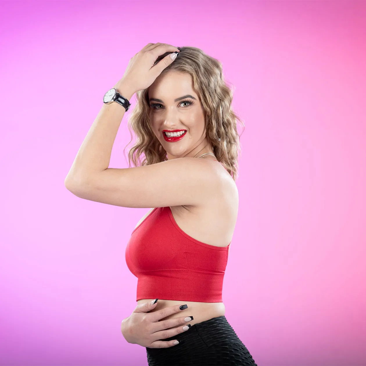 Shapewear TNG Cami padded  croptop- Red