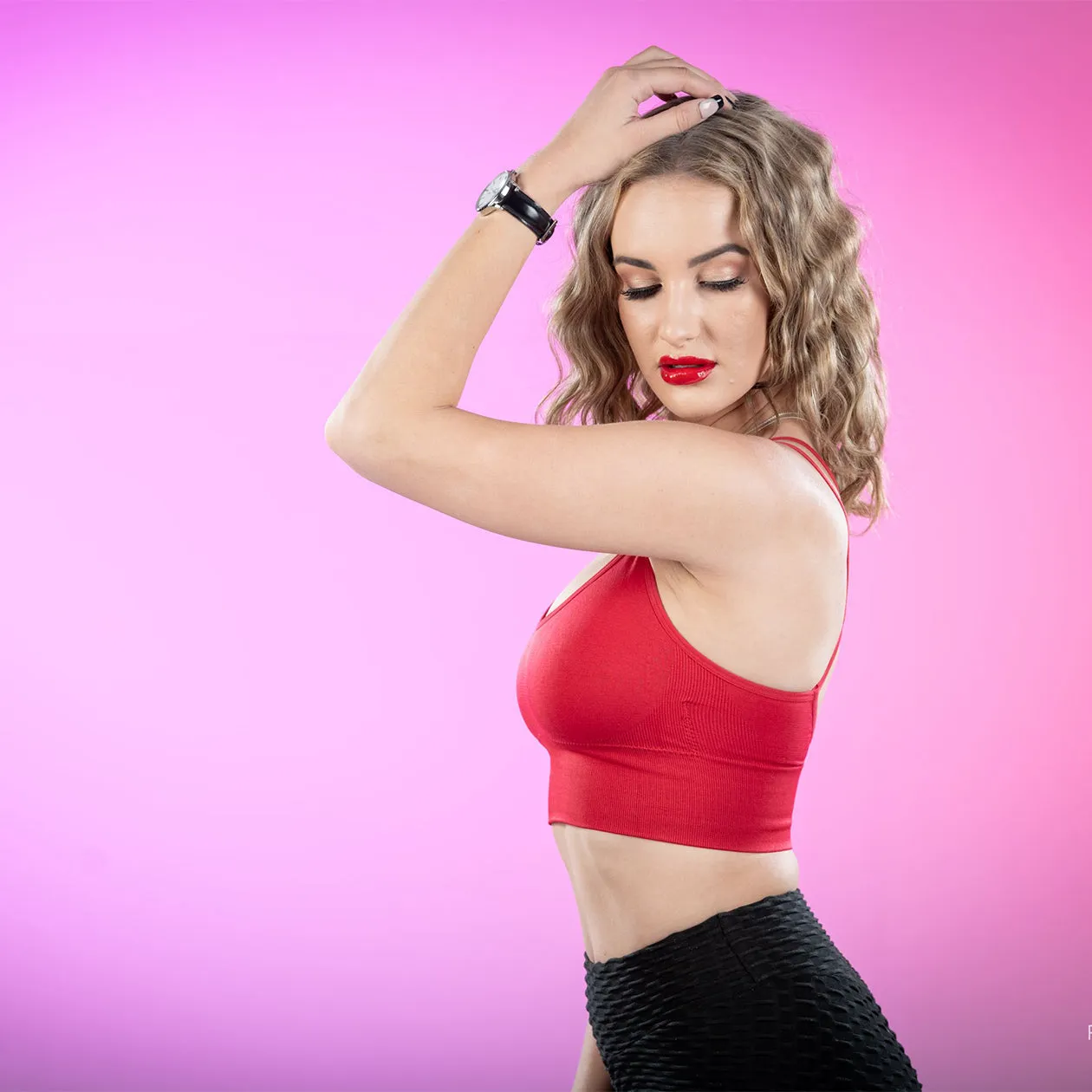 Shapewear TNG Cami padded  croptop- Red