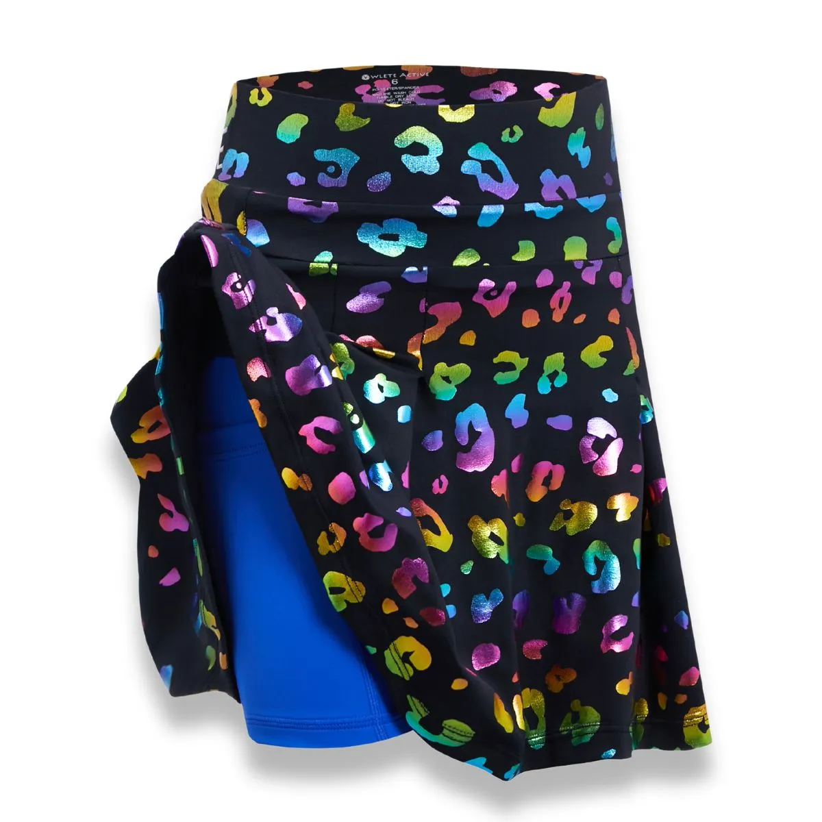 Shiny Leopard Gym Skort