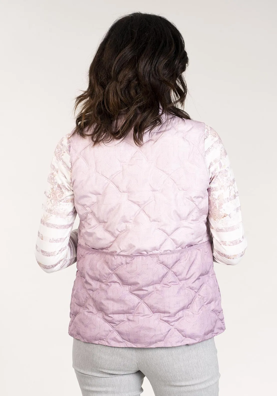 Short Printed Gilet - Lilac