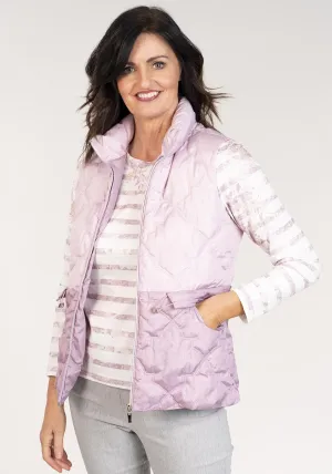 Short Printed Gilet - Lilac