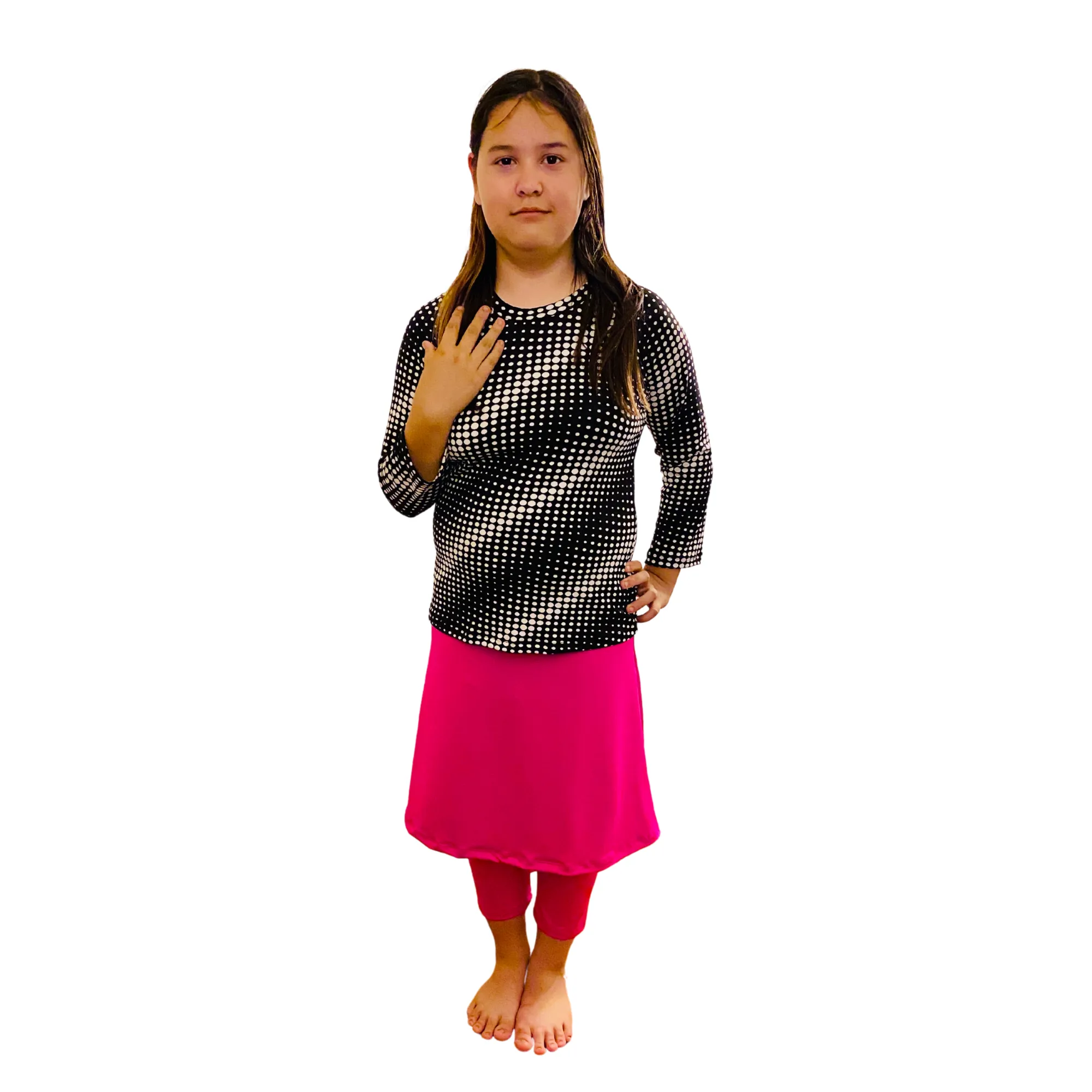 Skirts and Leggings School Uniform for Gym Class for Girls at Private School - Pink