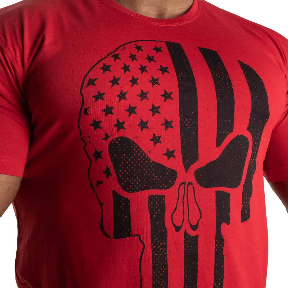 Skull Standard Tee - Chili Red Melange