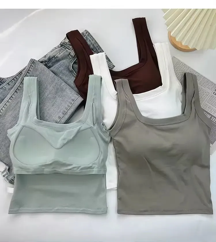 Sleeveless Short Ladies sexy modal Tank Top Multi Colors O-Neck women classic crop top