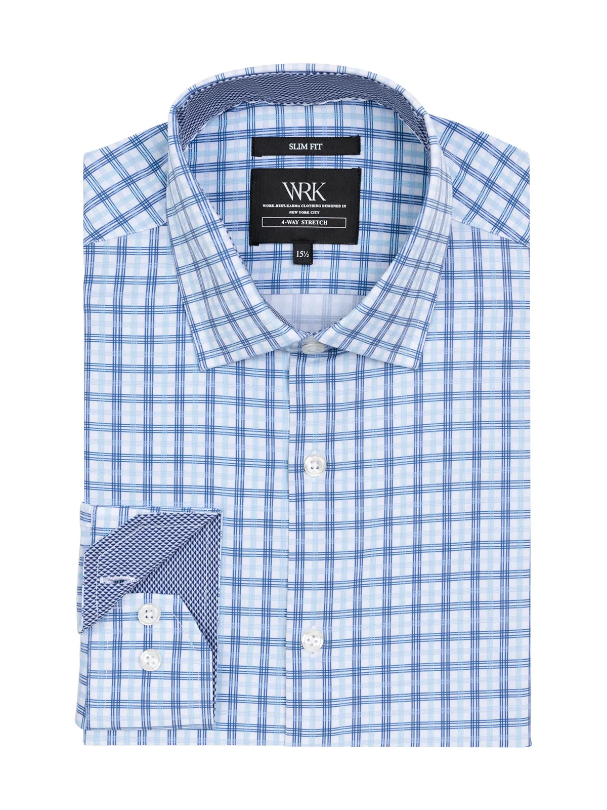 Slim & Regular Fit Plaid Performance Dress Shirt