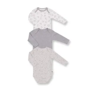 snugabye dream 3pk long sleeve bodysuits - unisex