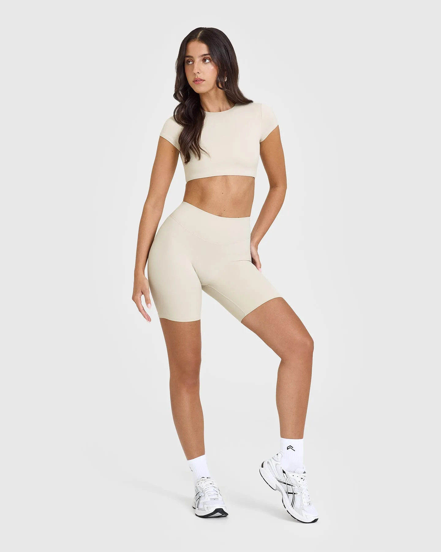 SoftMotion™ Cycling Shorts 8" | Sand