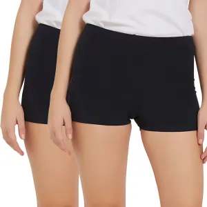 Solid Cotton Spandex Cycling Shorts (PACK of 2)