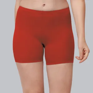 Solid Polyamide Spandex Mid Thigh Length Cycling Shorts