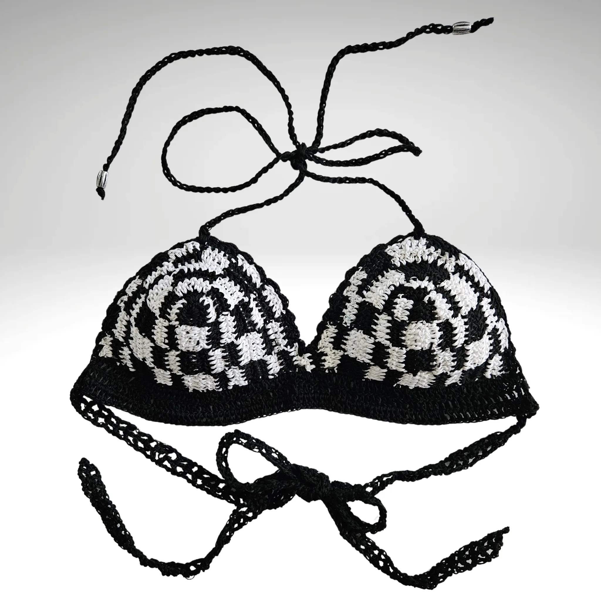 Speed Checker Crochet Cropped Top