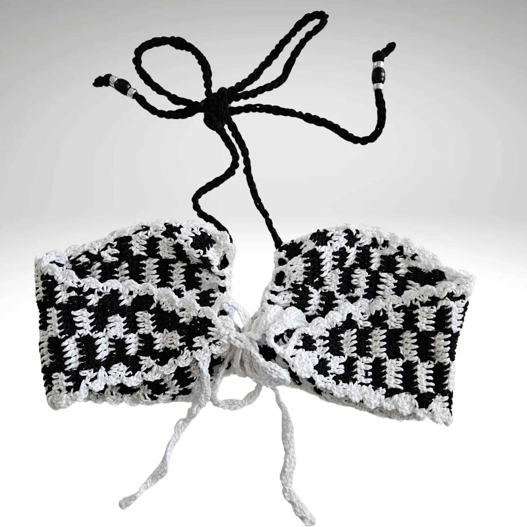 Speed Checker Crochet Cropped Top