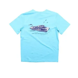 Speedboats Short Sleeve Performance Tee || Blue Quail