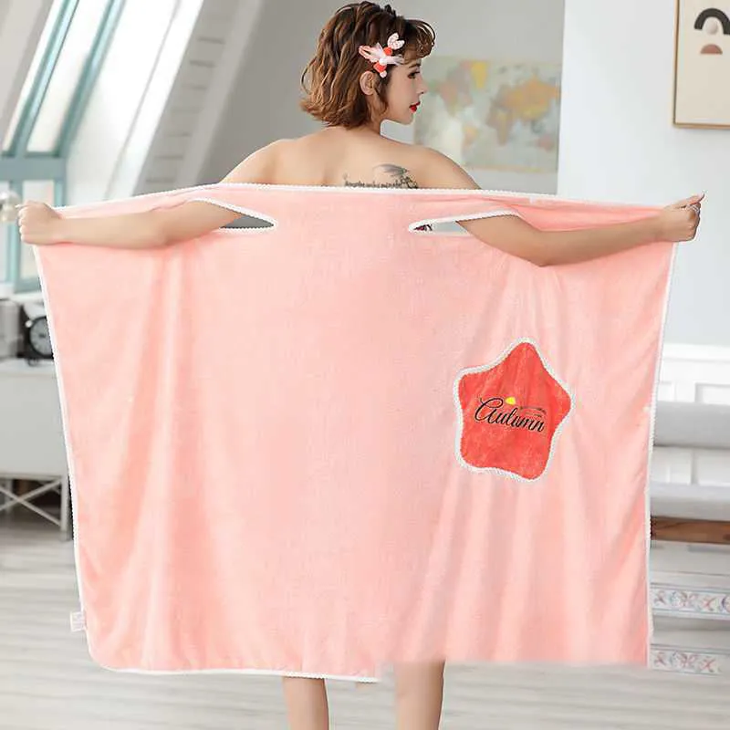 Star Pockets Can Be Worn With Bath Towels, Slings, Bath Skirts, Coral Fleece