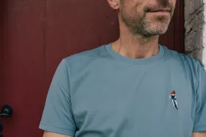Strade Bianche Mathieu van der Poel Cycling T-Shirt (old blue)