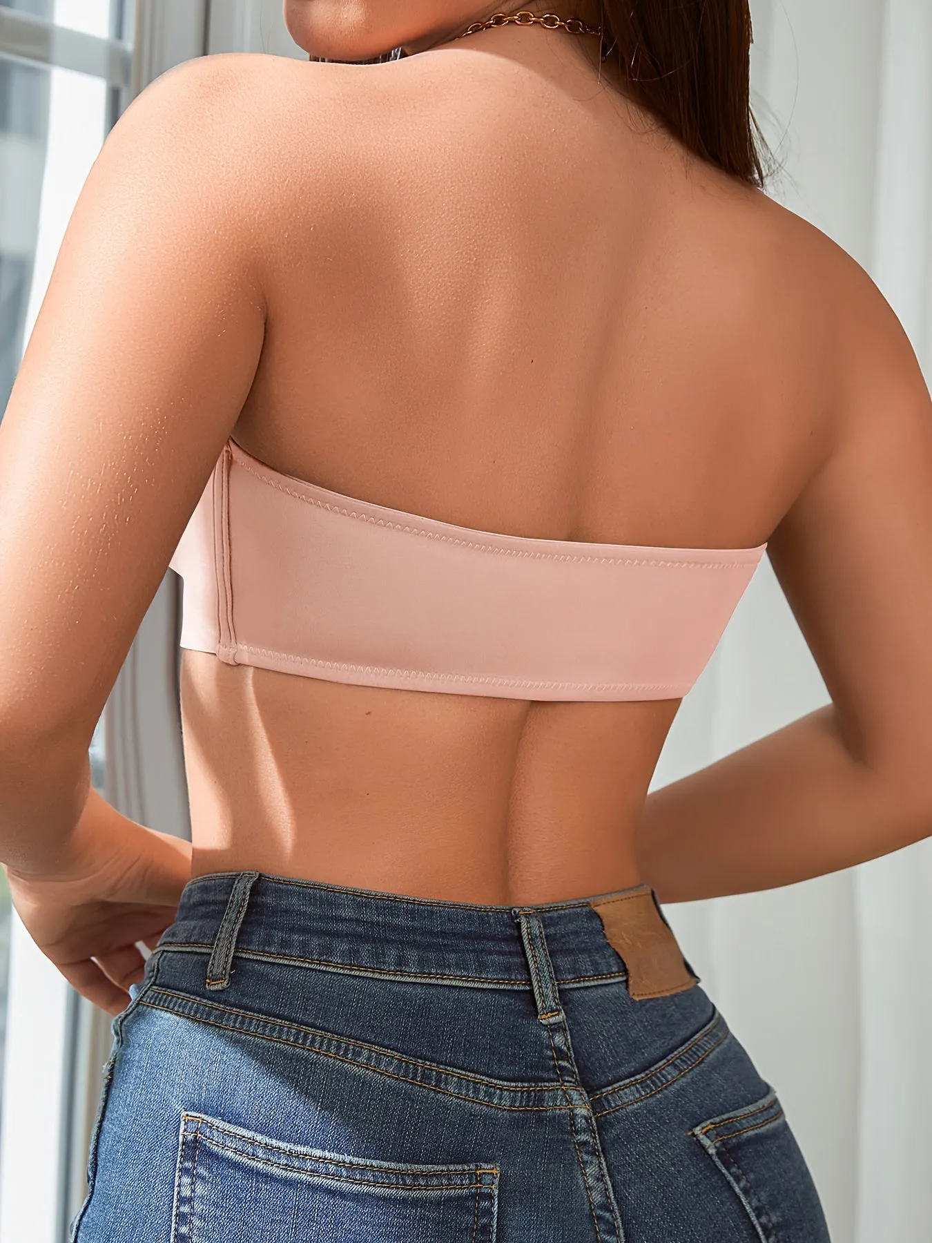 Strapless Buckle Bra Non Padded Bandeau Women's Lingerie