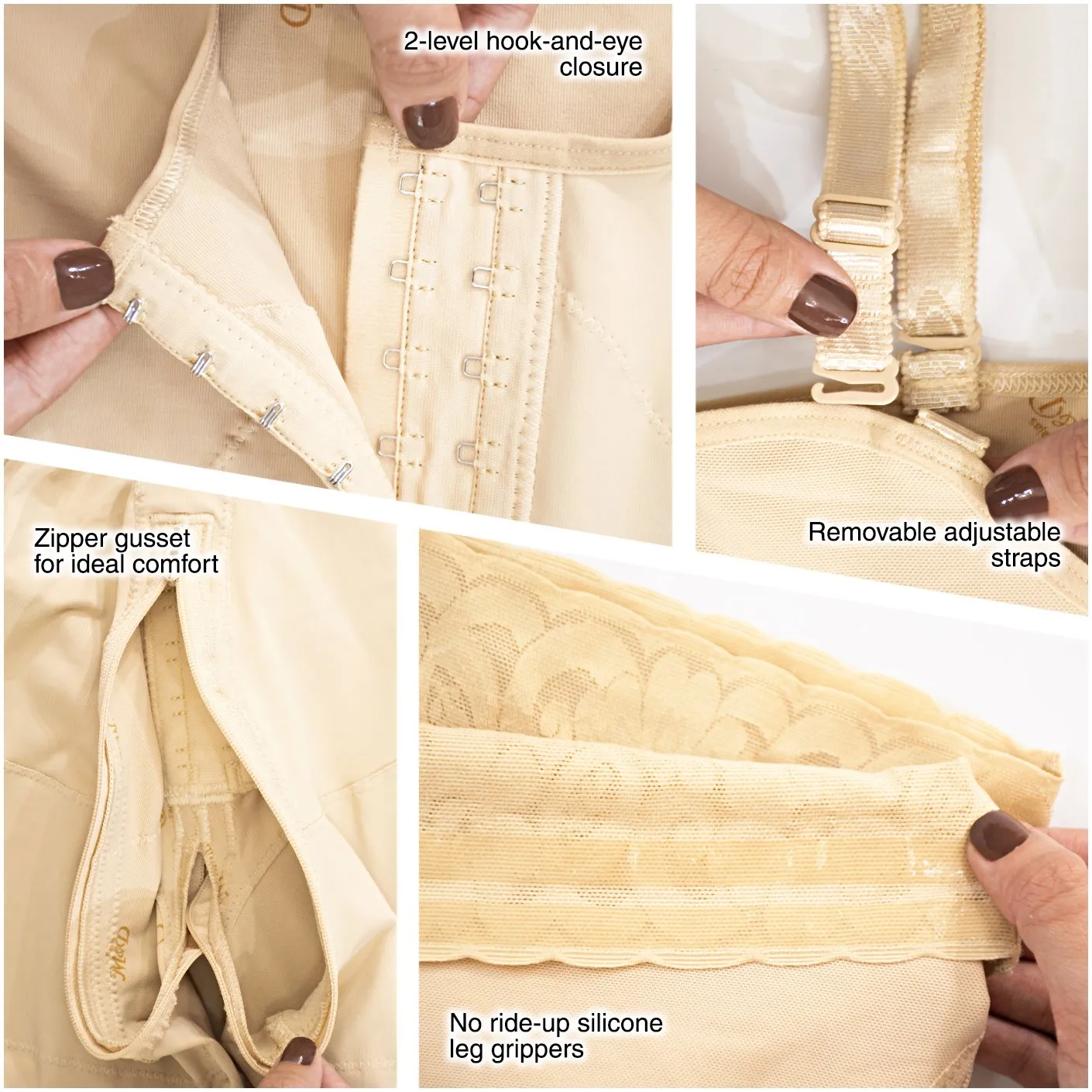 Strapless Mid Thigh Tummy Control Body Shaper
