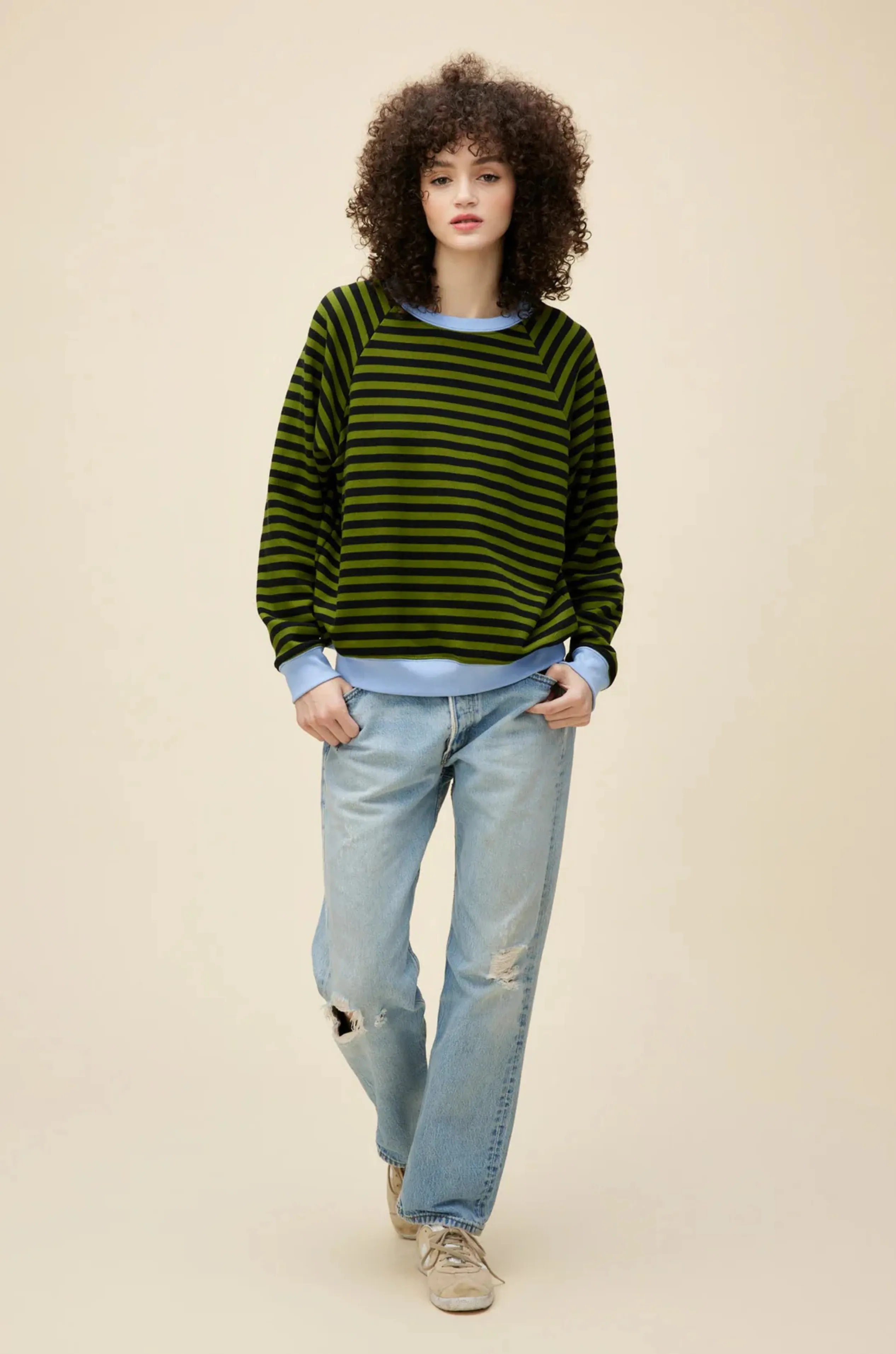Stripe Vintage Sweatshirt by Daydreamer - FINAL SALE