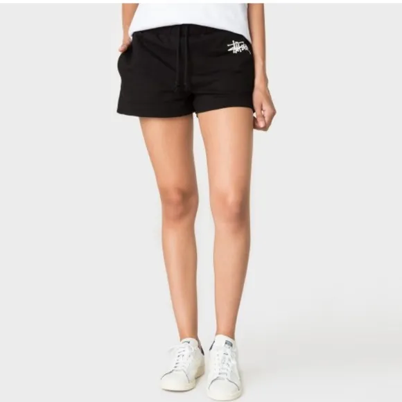 Stussy black gym shorts L