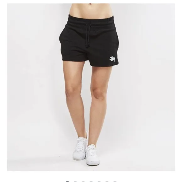 Stussy black gym shorts L