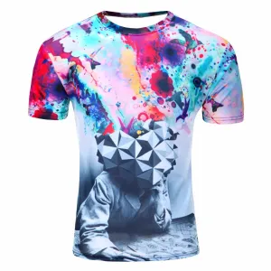 Summer Fashion Thinker Abstract Printing T-shirt Unisex Breathable Casual 3d T Shirt For Men/Women Harajuku Tee Shirt