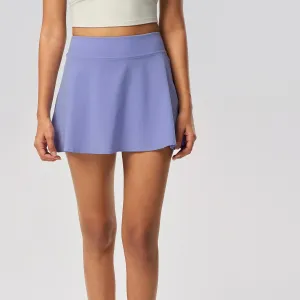 Summer Faux Two Piece Sports Short Skirt Women Cover Thin Band Lining Tennis Skirt Ice Feeling Quick Drying Yoga Skirt