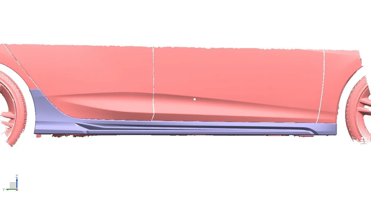 SWA Design Paint Matched Side Skirt Extension for 2023  Acura Integra 1.5T [DE4]